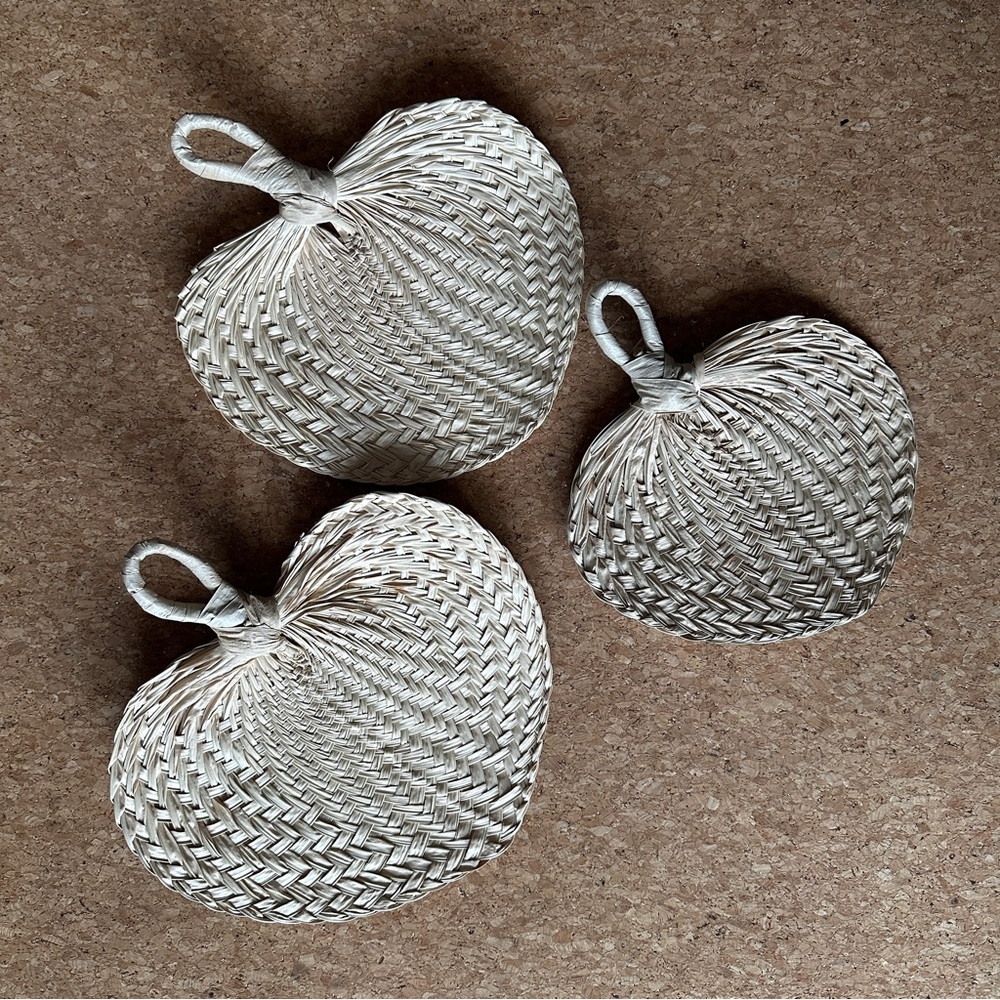 Vintage Woven Palm Fans – Boho Wall or Wedding Decor